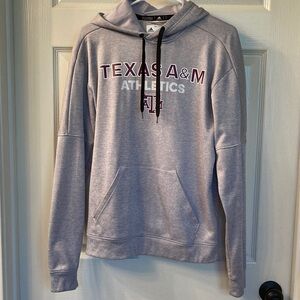 Texas A&M Adidas Heather Gray Athletic Hoodie